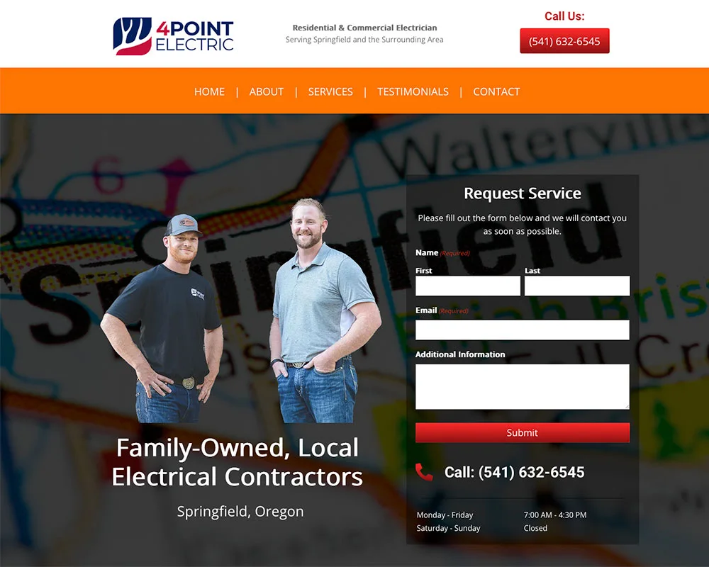4 Point Electric website design