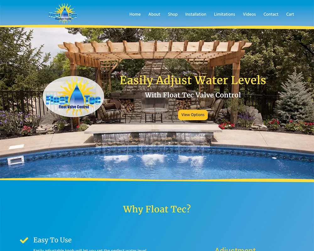 Float Valve Tec website design