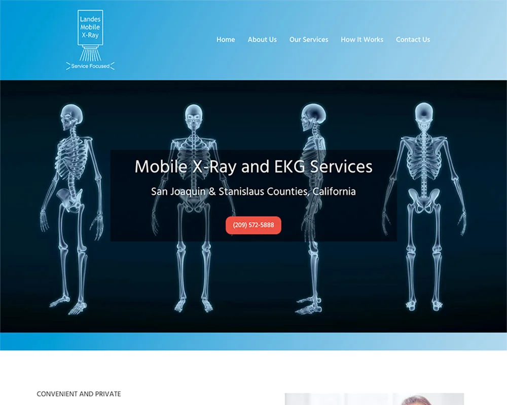 Landes Mobile X-Ray website design