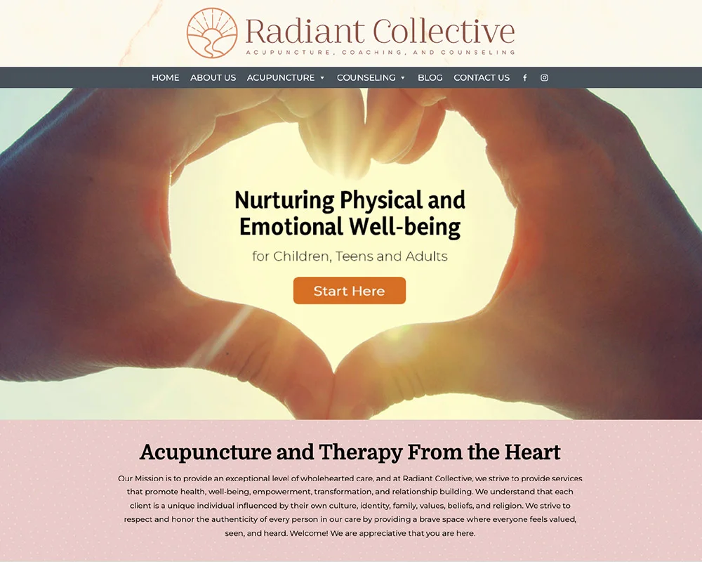 Radiant Collective website design