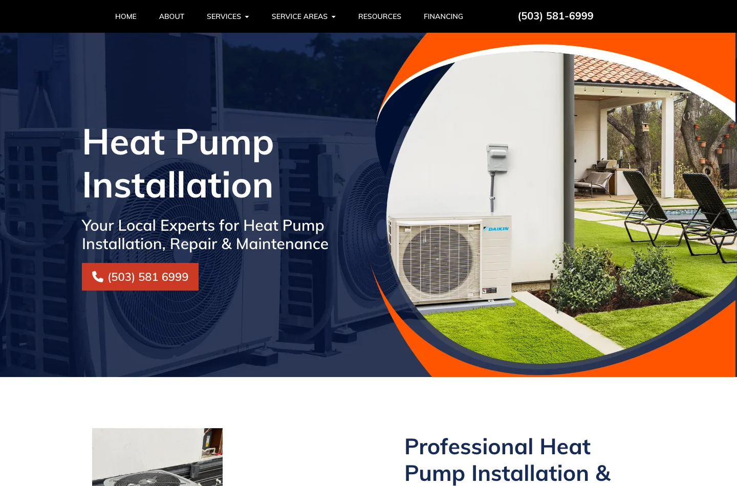 CHS heat pump service page